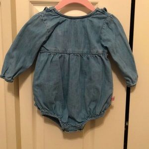 Ruffle Butts blue jean bubble romper